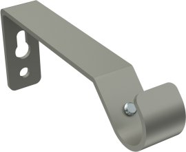 Träger Olymp Chrom matt 1-läufig 8,5 cm für Gardinenstangen 16 mm Ø