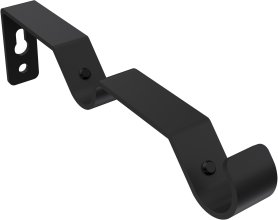 Träger Olymp Schwarz 2-läufig 7,5 und 13,5 cm für Gardinenstangen 16 mm Ø