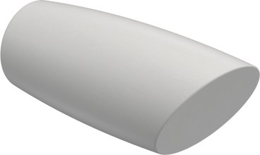 Endstücke Etta (Ellipse / Schräge) Weiß lackiert für Gardinenstangen 20 mm Ø (2 Stück)