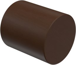 Endstücke Feta (Kappe) Nussbaum lackiert für Gardinenstangen 20 mm Ø (2 Stück)