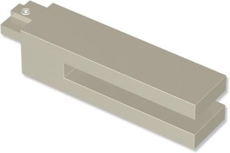Endstücke Diapo (Doppelstab) Satin-Silber für Innenlaufstangen 20x20 mm (2 Stück)