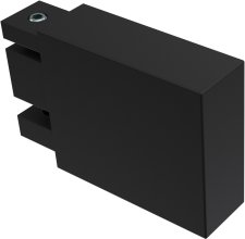 Endstücke Lox (Quader) Schwarz für Innenlaufstangen 14x35 mm (2 Stück)