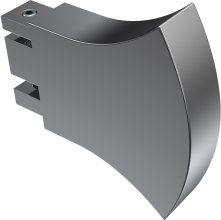 Endstücke Conex (Rundung) Chrom für Innenlaufstangen 14x35 mm (2 Stück)