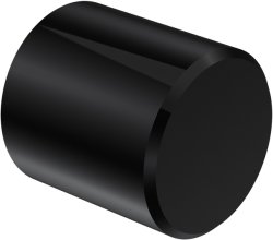 Endstücke Santo (Kappe) Schwarz für Gardinenstangen 20 mm Ø (2 Stück)