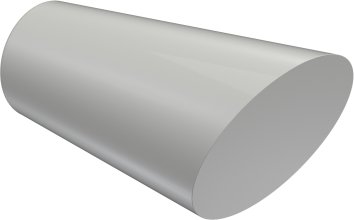 Endstücke Bento (Konus / Schräge) Weiß für Gardinenstangen 20 mm Ø (2 Stück)
