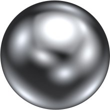 Endstücke Luino (Kugel) Chrom für Gardinenstangen 20 mm Ø (2 Stück)