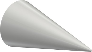 Endstücke Savio (Kegel) Weiß für Gardinenstangen 20 mm Ø (2 Stück) 