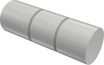 Endstücke Elanto (Rillenzylinder) Weiß für Gardinenstangen 20 mm Ø (2 Stück)