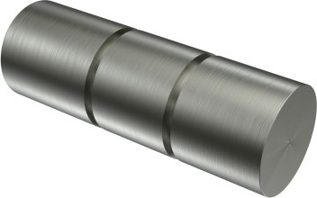 Endstücke Elanto (Rillenzylinder) Edelstahl-Optik für Gardinenstangen 20 mm Ø (2 Stück)