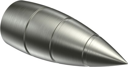 Endstücke Samanto (Rillenpatrone) Edelstahl-Optik für Gardinenstangen 20 mm Ø (2 Stück)