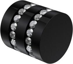 Endstücke Estana (Kappe Glitzer) Schwarz für Gardinenstangen 20 mm Ø (2 Stück)