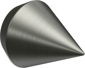 Endstücke Sirius (Doppelkegel) Edelstahl für Gardinenstangen 20 mm Ø (2 Stück)