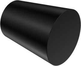 Endstücke Sitra (Konus) Schwarz für Gardinenstangen 20 mm Ø (2 Stück)