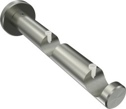 Träger Trend Edelstahl 2-läufig 8 und 14,5 cm für Gardinenstangen 20 mm Ø