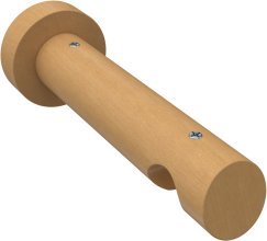 Träger Talent Buche lackiert 1-läufig 12 cm für Innenlaufstangen 20 mm Ø