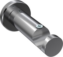 Träger Platon Chrom 1-läufig 7,5 cm für Gardinenstangen 20 mm Ø 