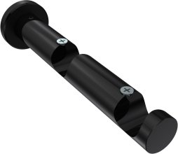 Träger Platon Schwarz 2-läufig 7,5 und 14,5 cm für Gardinenstangen 20 mm Ø