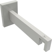 Träger Smartline Weiß 1-läufig 13,5 cm für Innenlaufstangen 14x35 mm 