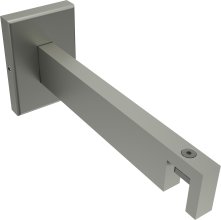 Träger Smartline Edelstahl-Optik 1-läufig 13,5 cm für Innenlaufstangen 14x35 mm