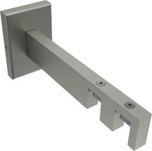 Träger Smartline Edelstahl-Optik 2-läufig 10,5 und 13,5 cm für Innenlaufstangen 14x35 mm