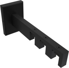Träger Smartline Schwarz 3-läufig 7,5, 10,5 und 13,5 cm für Innenlaufstangen 14x35 mm