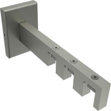 Träger Smartline Edelstahl-Optik 3-läufig 7,5, 10,5 und 13,5 cm für Innenlaufstangen 14x35 mm
