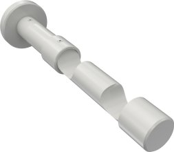 Träger Prestige Weiß 2-läufig 8 und 13 cm für Gardinenstangen 20 mm Ø