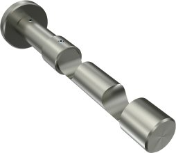 Träger Prestige Edelstahl-Optik 2-läufig 8 und 13 cm für Gardinenstangen 20 mm Ø