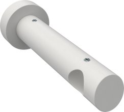 Träger Talena Weiß lackiert 1-läufig 12 cm für Gardinenstangen 20 mm Ø