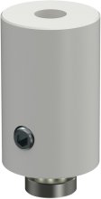 Deckenträger Sonius Weiß 1-läufig 2,5 cm für Innenlaufstangen 20 mm Ø / 14x35 mm (2 Stück)