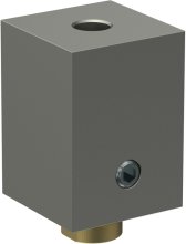 Deckenträger Quadline Satin-Silber 1-läufig 2,5 cm für eckige Innenlaufstangen (2 Stück) 