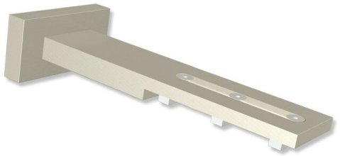 Träger Quadline (Multi) Satin-Silber 1-3-läufig 8 bis 14 cm für Innenlaufstangen 20x20 mm