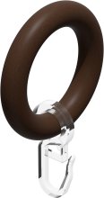 Ringe (Rundringe) Nussbaum lackiert Typ F20 für Gardinenstangen 20 mm Ø 10 Stück