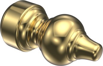 Endstücke Rondo (Rillenform) Messing-farbig für Gardinenstangen 28 mm Ø (2 Stück) 