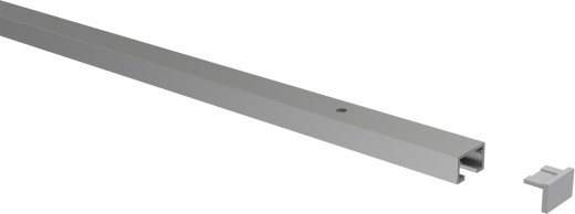 Gardinenschiene Aluminium 1-läufig PRIMAX Silbergrau 100 cm