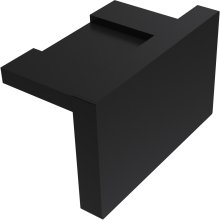 Endkappen für Gardinenschienen PRIMAX 1-läufig Schwarz (2 Stück) 