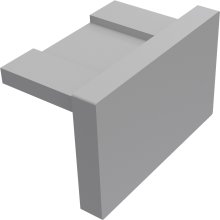 Endkappen für Gardinenschienen PRIMAX 1-läufig Silbergrau (2 Stück) 