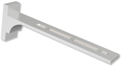 Innenlaufträger Universal Variax Silbergrau lang für Gardinenschienen / Innenlaufstangen 