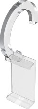 Paneelclipse mit Aufstecköse 16-20 mm Ø Kunststoff Transparent für Paneelwagen Easysclip (2 Stück)