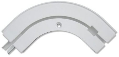 Rundbogen links u. rechts für Gardinenschienen CONCEPT 1-läufig Weiß (1 Paar)