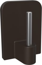 Klebehaken Braun für Vitragestangen (4 Stück) 