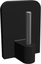 Klebehaken Schwarz für Vitragestangen (4 Stück) 