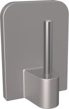 Klebehaken Silbergrau für Vitragestangen (4 Stück) 