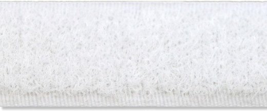 Flauschband zum Aufnähen 20 mm Weiß 1 Meter