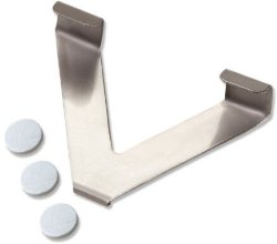 Fensterhaken V-Form Edelstahl-Optik für Raffrollo mit Flexoschiene Easyfix (2 Stück)