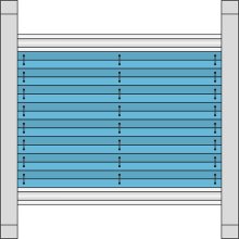 Dachfenster Plissee Modell DF Comfort 20, verspannt, variabel mit Bediengriffen 