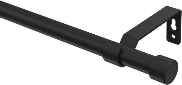 Gardinenstange Metall 16 mm Ø OLYMP - Lucan Schwarz (ohne Ringe) 100 cm