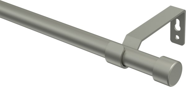 Gardinenstange Metall 16 mm Ø OLYMP - Lucan Chrom matt (ohne Ringe) 160 cm