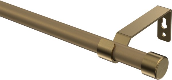 Gardinenstange Metall 16 mm Ø OLYMP - Lucan Gold matt / Messing Antik (ohne Ringe) 100 cm