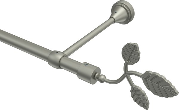 Gardinenstange Metall 16 mm Ø PRIMUS - Alessia Chrom matt (ohne Ringe) 140 cm